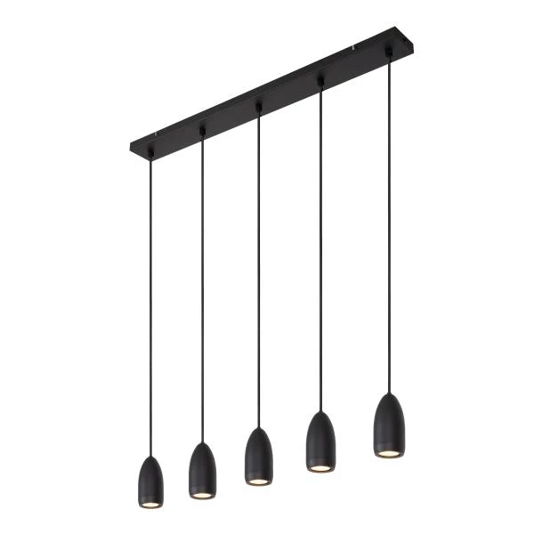 Lucide EVORA - Hanglamp - Ø 10 cm - 5xGU10 - Zwart - detail 4